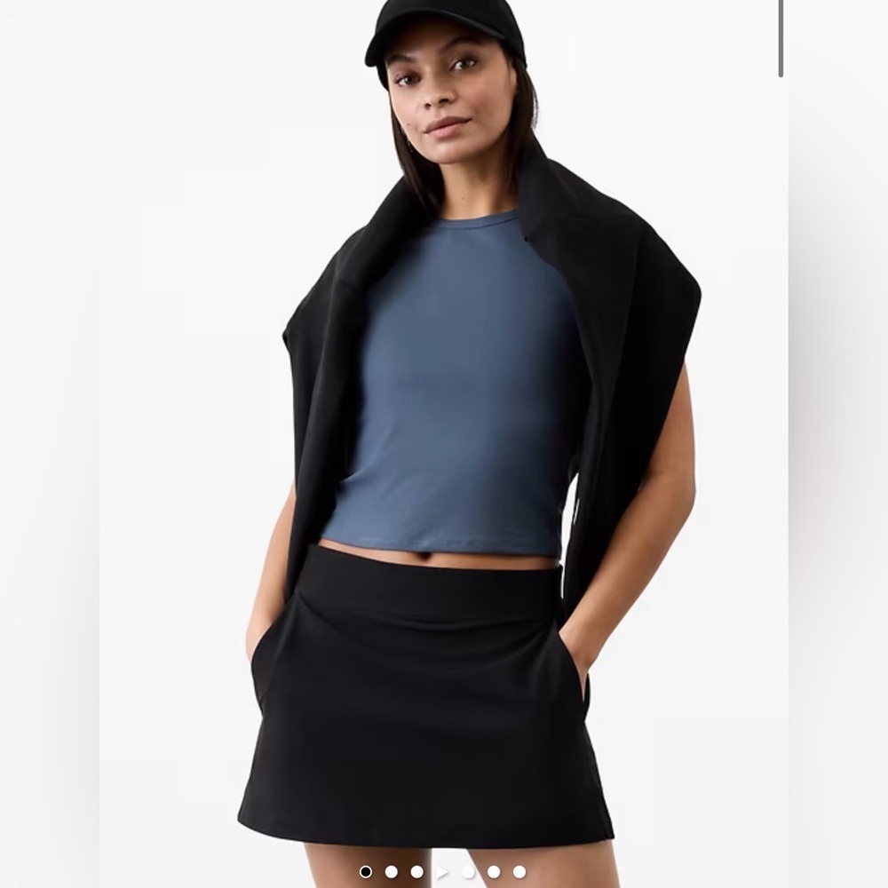 Athleta Brooklyn Mid Rise Skort in Black Size 14